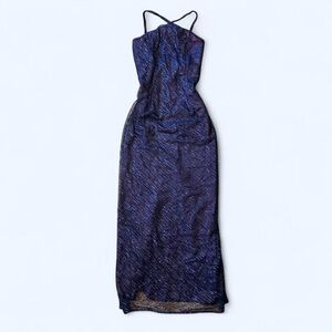 Y2K Whimsigoth Purple Mesh Dress by Morgan & Co!